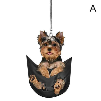 Cute Canine Car Mirror Pendant