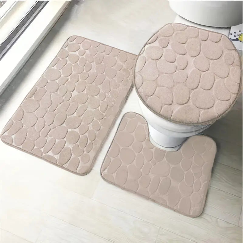 3-Piece Luxury Non-Slip Bath Mat Set