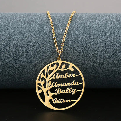 Custom Tree of Life Name Necklace