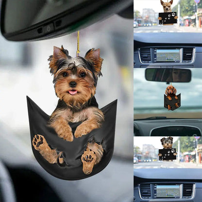 Cute Canine Car Mirror Pendant