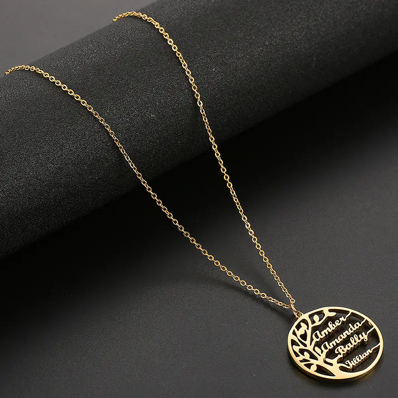 Custom Tree of Life Name Necklace