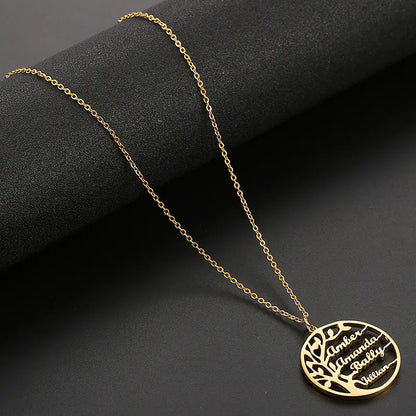 Custom Tree of Life Name Necklace