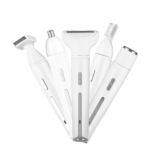 Isikhiphi Sezinwele Sabasifazane Esingu-5-in-1 Esingangenwa Amanzi, Eshajwa Nge-USB