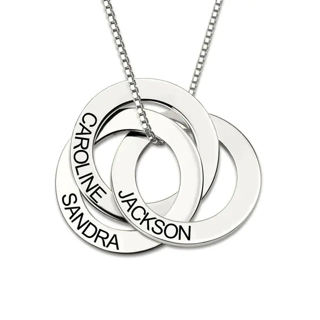 Pasgemaakte Drie-Toon Sirkelketting S925