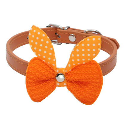 Chic Bow-Knit Pet Collar